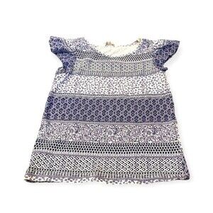 H&M geometric floral design shirt girls‎ size 6-8 yrs